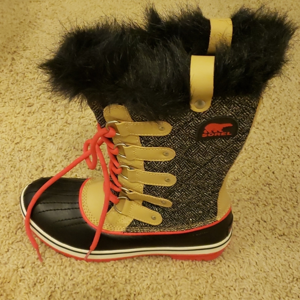 Sorel tivoli herringbone with red accents